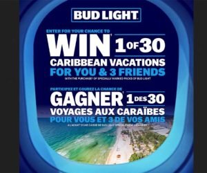 Concours 1 des 30 voyages aux Caraïbes de Bud Light