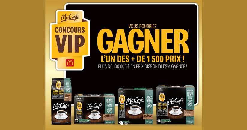 Concours McCafé VIP de McDonald's