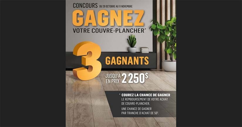 Concours Gagnez votre couvre-plancher de Canac