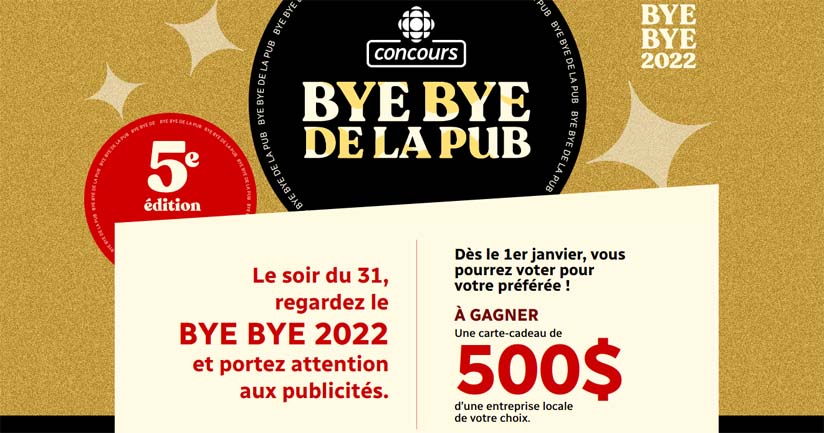 Concours Bye Bye de la pub 2022 de Radio‐Canada