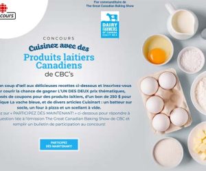 Concours Cuisinez avec des produits laitiers canadiens de CBC