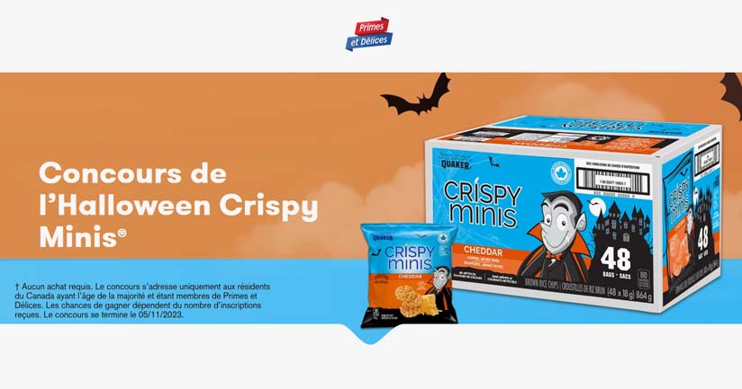 Concours Halloween Crispy Minis chez Primes et Délices