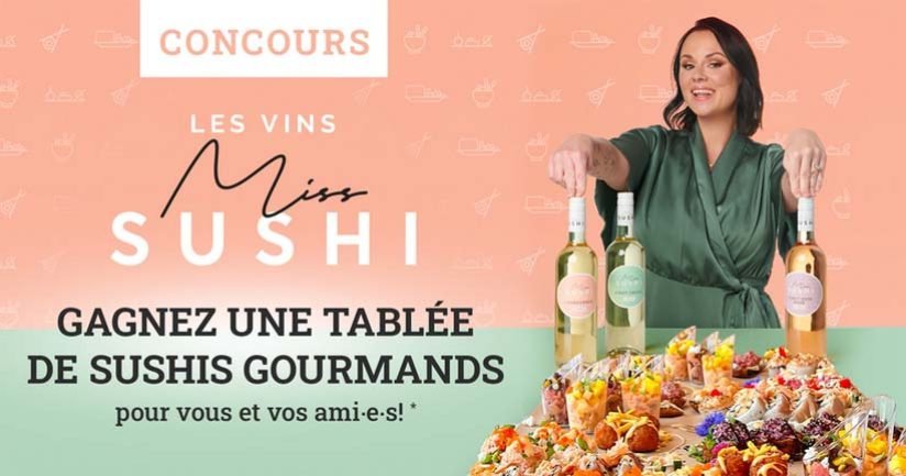 Concours Les vins Miss Sushi de Sushi à la Maison