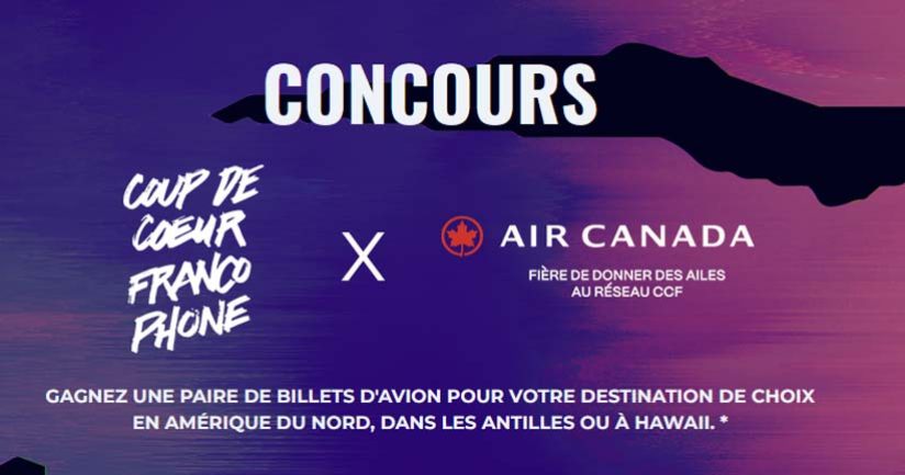 Concours Coup de coeur francophone Air Canada